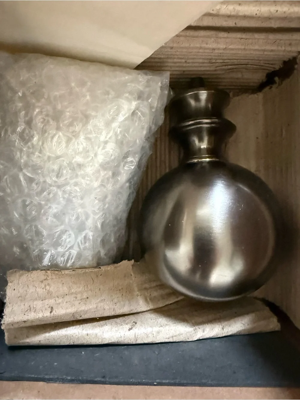 Pottery Barn Parker Ball Rod Finial - Pewter Tone